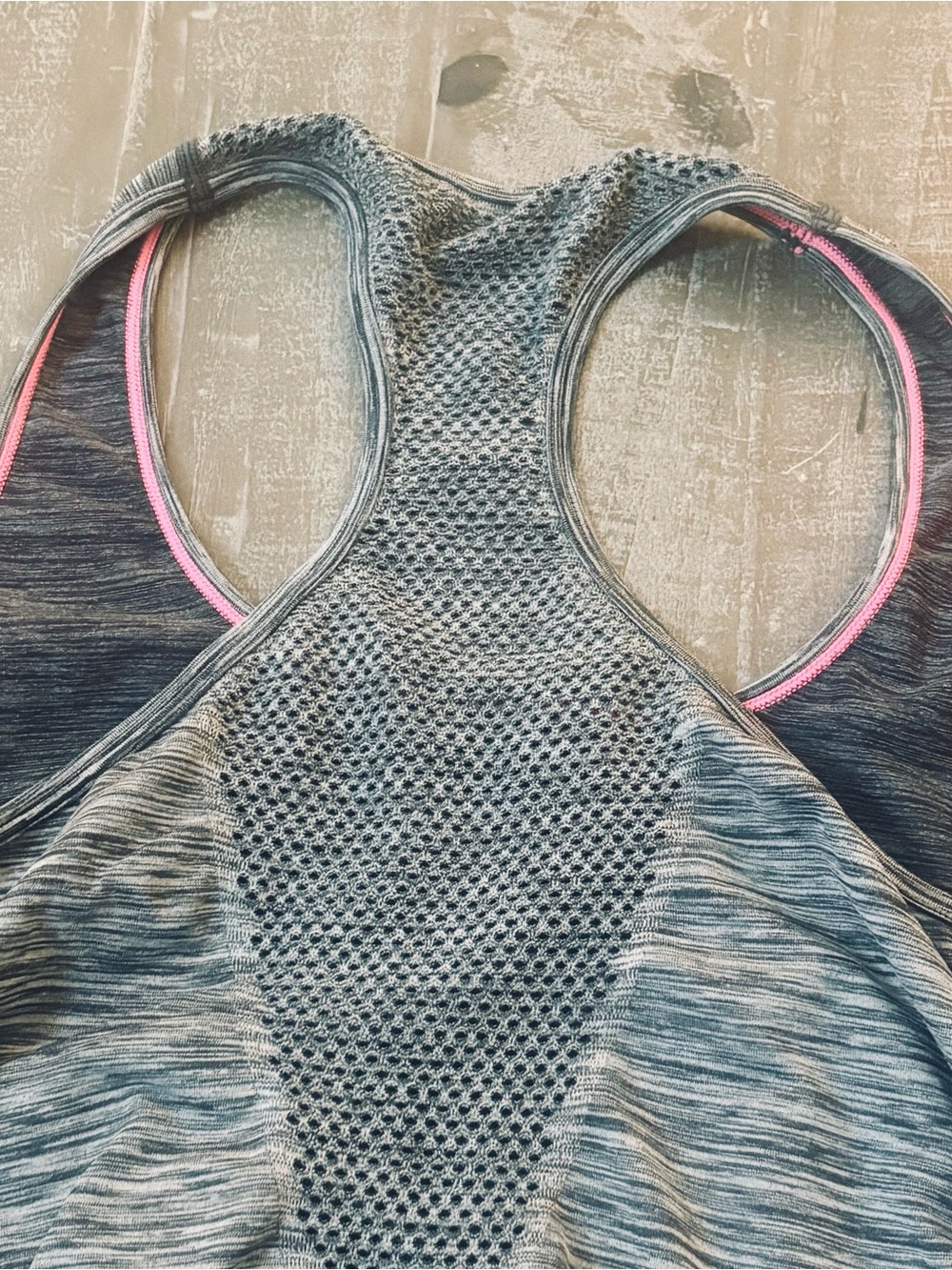 Plus Heather Gray Ruched Racerback Performance Tank Top size XXL - Picture 5 of 6